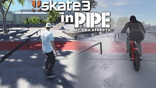 BMX PIPE in SKATE 3 - Skating The Community Center