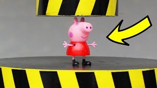EXPERIMENT HYDRAULIC PRESS 100 TON vs PEPPA PIG and TOYS