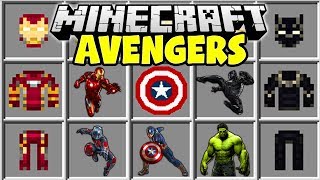 Minecraft AVENGERS SUPERHEROES MOD | IRON MAN, BLACK PANTHER, CAPTAIN AMERICA, & MORE!!