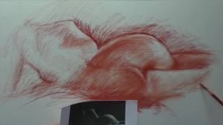 Extrait - Nu à la sanguine femme au sol - sanguine fr