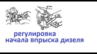 Регулировка начала впрыска топлива