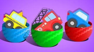 Про машинки все серии подряд. КИНДЕРЫ - Полицейская машинка, Пожарная машина, Такси