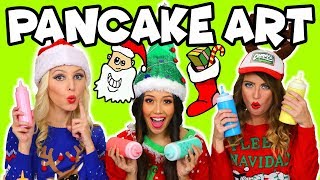 Christmas Pancake Art Holiday Challenge. Totally TV