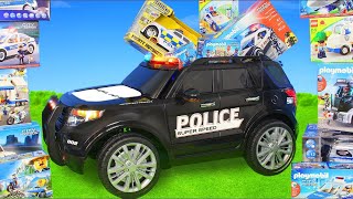 Police Cars: Ride on Toy Vehicles w/ Lego Construction Toys, Trucks & Car Surprise for Kids