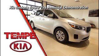 How to access the spare tire on a Kia Sedona!