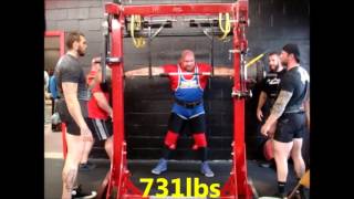 Eric Lilliebridge 400kgs/881lbs x 2 Raw Squat w/ wraps PR
