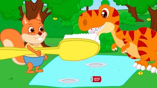 Famille d'Écureuil - Brosse à dents dinosaure Animé 2022 en Français