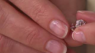 Princess Cut & Round Pave Studs, 14K 1/4 or 1/2 cttw by Affinity on QVC