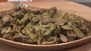 Wątróbka w porach z pieczarkami :: Skutecznie.Tv