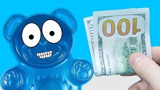 Кошелек из Бумаги и Вернулись Желейный Медведь Тимон и Желейный Медведь Макс