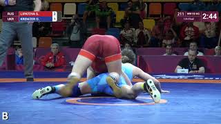 1/4 WW - 59 kg: S. LIPATOVA (RUS) v. O. KREMZER (UKR)