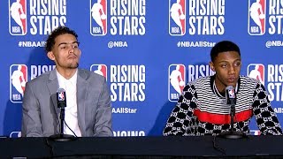 Trae Young & RJ Barrett Postgame Interview - NBA Rising Stars - 2020 NBA All-Star Weekend