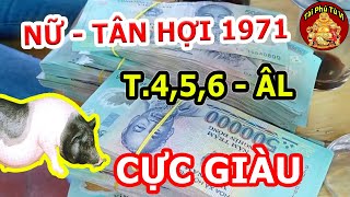Tử Vi Tân Hợi 1971 Nữ Mạng Bất Ngờ Nhận LỘC TRỜI, Giàu Bất Thình Lình 3 Tháng 4 5 6 ÂL
