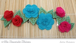DIY Die cut Felt Hairclips
