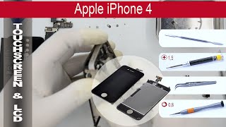 How to replace ? Touch screen & LCD display ? Apple iPhone 4, Removal (A1349, A1332)