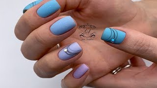 "ПАУТИНКА" НА КЛИЕНТЕ.КАК сделать ОВАЛЬНЫЕ линии.Самый топовый дизайн 2018. Мерцающие ноготки.