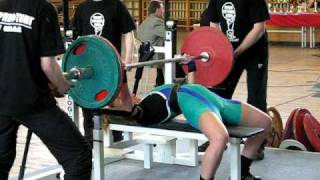 Vavilova Julia, bench press 95kg, class 56kg, b/w 55.85kg