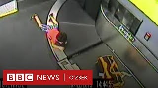 Аэропорт юк йўлагида юкка қўшилиб кетган болакай - BBC Uzbek