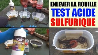 enlever la rouille facilement : acide sulfurique / how to remove rust dérouiller décaper