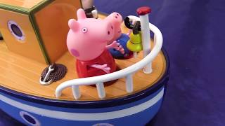 Видео с игрушками - Свинка Пеппа, самолет и кораблик