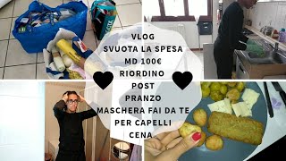 ?VLOG/SVUOTA LA SPESA MD 100€/RIORDINO VELOCE/MASCHERA PER CAPELLI FAI DA TE RISTRUTTURANTE?