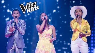 Luna, Mario Alejandro y Jireth cantan Oropel - Batallas | La Voz Kids Colombia 2018