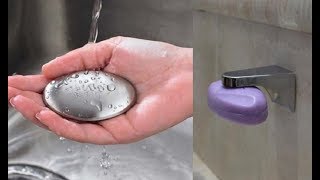 Магнитная мыльница и мыло из нержавейки из Китая.