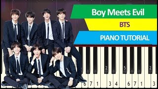 BTS (방탄소년단) - Boy Meets Evil (piano tutorial) synthesia acoustic