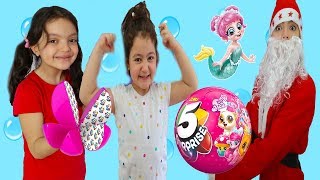 NOEL BABA 5 SURPRISE TOYS GETİRDİ TÜRKİYE DE İLK BİZDE - Santa Claus play with 5 surprise toys
