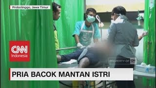 Pria Bacok Mantan Istri Hingga Kritis