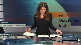 Live Tv fail, hot reporter ,funny ! Pokazala previše ispod stakla uzivo u programu HD