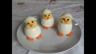 Pulcini di uova sode - ricetta di Pasqua
