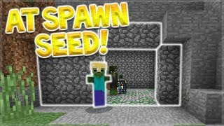 EXPOSED MONSTER SPAWNER AT SPAWN SEED! In Minecraft! (MCPE, Xbox, Switch, PC)