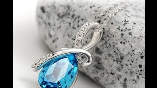 Кулон женский слеза ангела. Серебро 925 пробы.  Посылка с сайта алиэкспресс ( aliexpress )