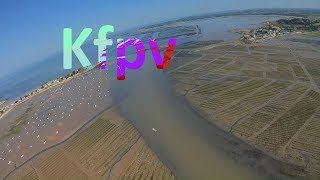 chaser c1 . Salt evaporation pond . bay . seagulls  and skygliding . HD