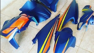 EKSPERIMENT CAT BIRU DOFF DAN STIKER