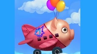 Мультики про самолетики. Автомойка самолетика - свинки.