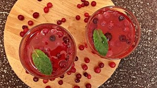 Как сделать вкусный клюквенный морс с мятой