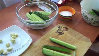 Малосольные,Хрустящие ОГУРЦЫ за 5 МИНУТ без рассола!!!ПРОСТО И ВКУСНО!!!Домашняя кухня СССР