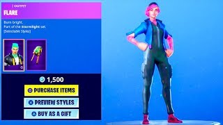 *NEW* NITEBEAM + FLARE SKINS..! (Item Shop Showcase) Fortnite Battle Royale