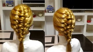 Плетение из узлов Простая прическа в школу Easy school hairstyle