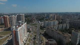 Съемка свадебного кортежа, аэросъемка.
