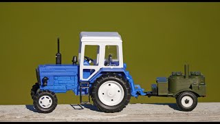 Игрушечный трактор Беларус МТЗ-82 с прицепом