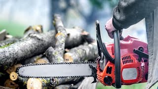 Как пилит самая дешёвая китайская бензопила?