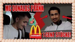 McDonalds PRANK | MIT 1 CENT STÜCKEN BEZAHLEN! | IDNASTV