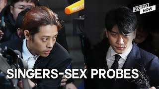Jung Joon-young, Big Bang's Seungri return home after questioning over sex scandals