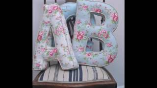 Как сделать текстильные буквы How to make textile letters