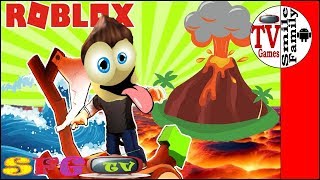 ROBLOX ПОБЕГ ОТ ЛАВЫ остров выживания с мульт героями  новые приключения SFGTV