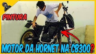 PINTEI O MOTOR DA CB300 NO ESTILO HORNET VEJA COMO FICOU ! ? ?