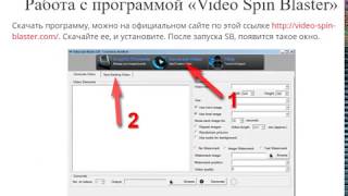 Работа с программой «Video Spin Blaster»